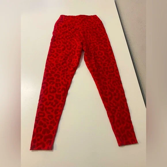 Balance Athletica Vitality Red Suede Leopard Legging - Picture 1 of 4